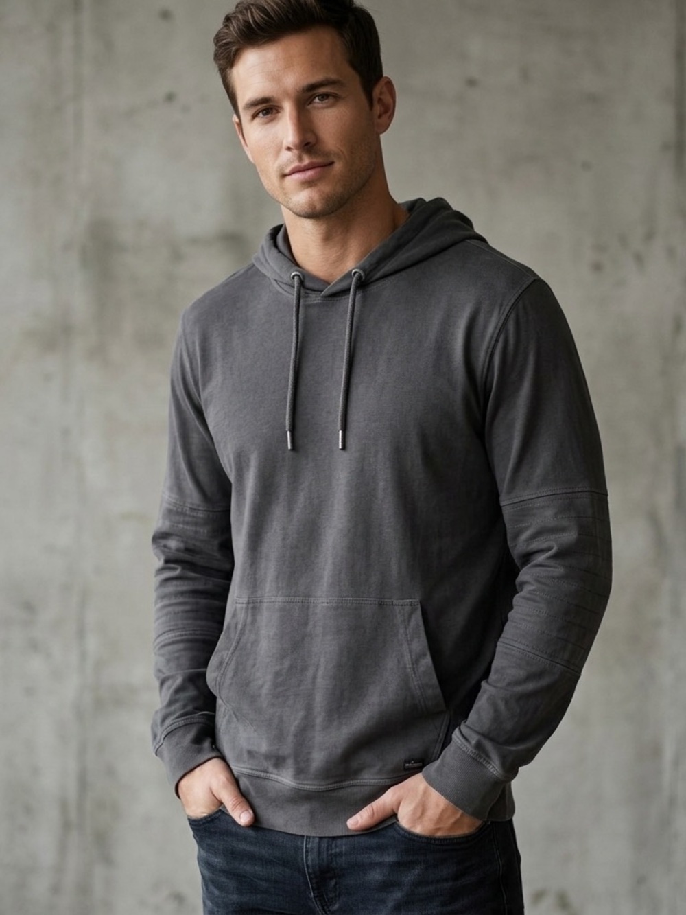 Men's Gray prAna Breathe lightweight pullover hoodie Gray Large organic cotton
